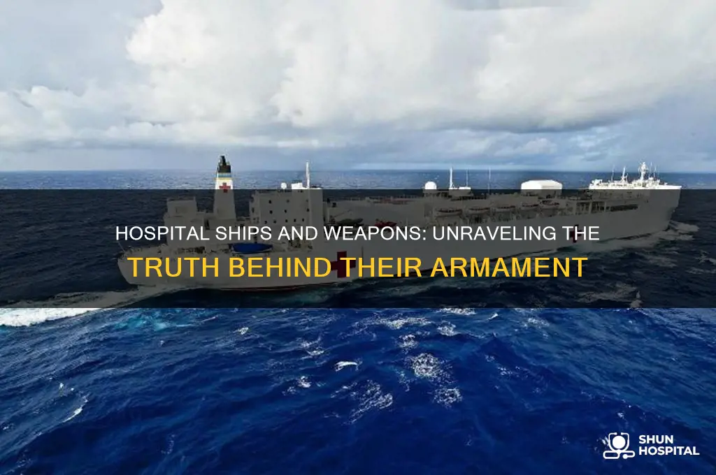 do hospital ships carry weapons