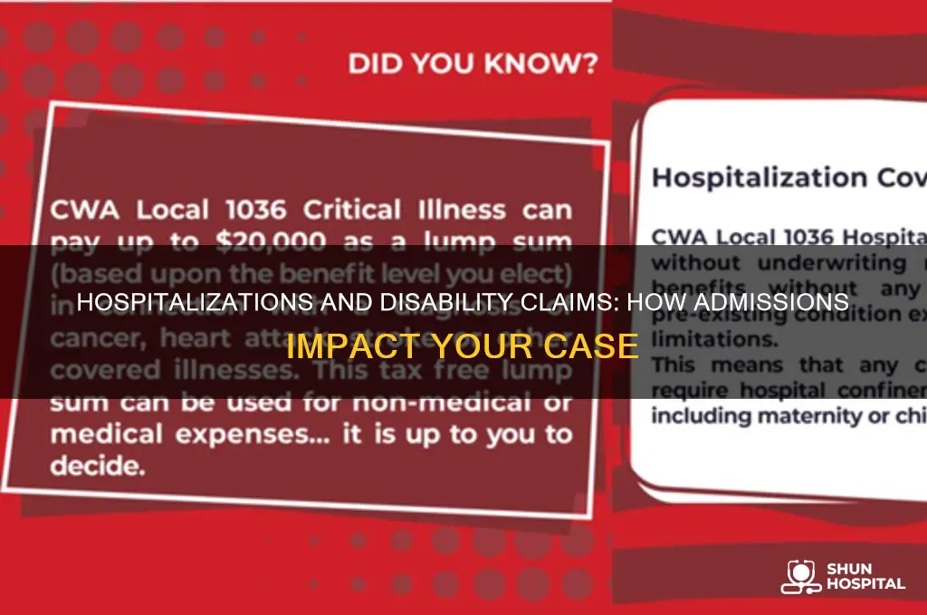 do hospitalizations help disability claim