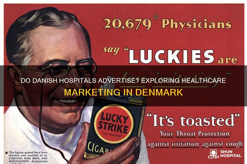 do hospitals advertise in denmark