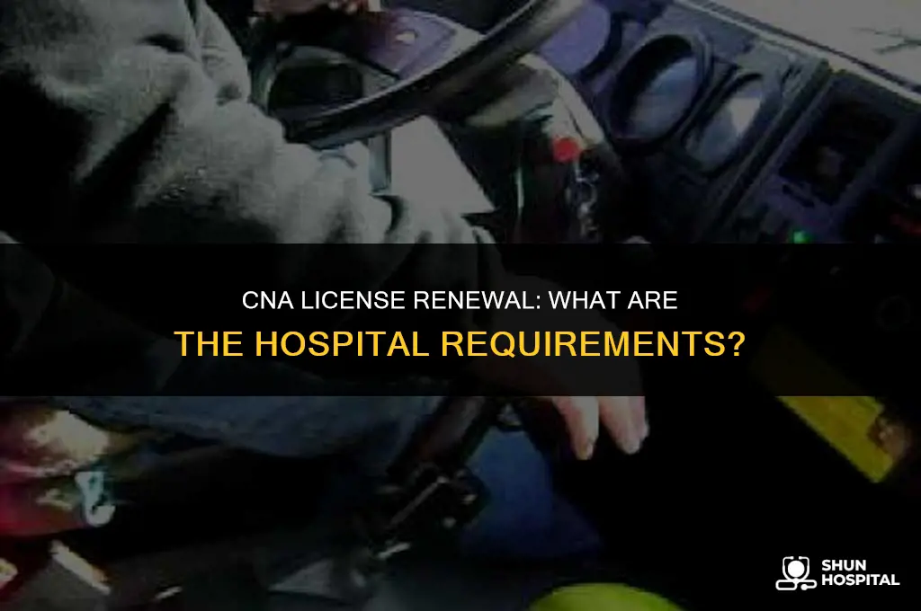 do hospitals allow cnas renewing license