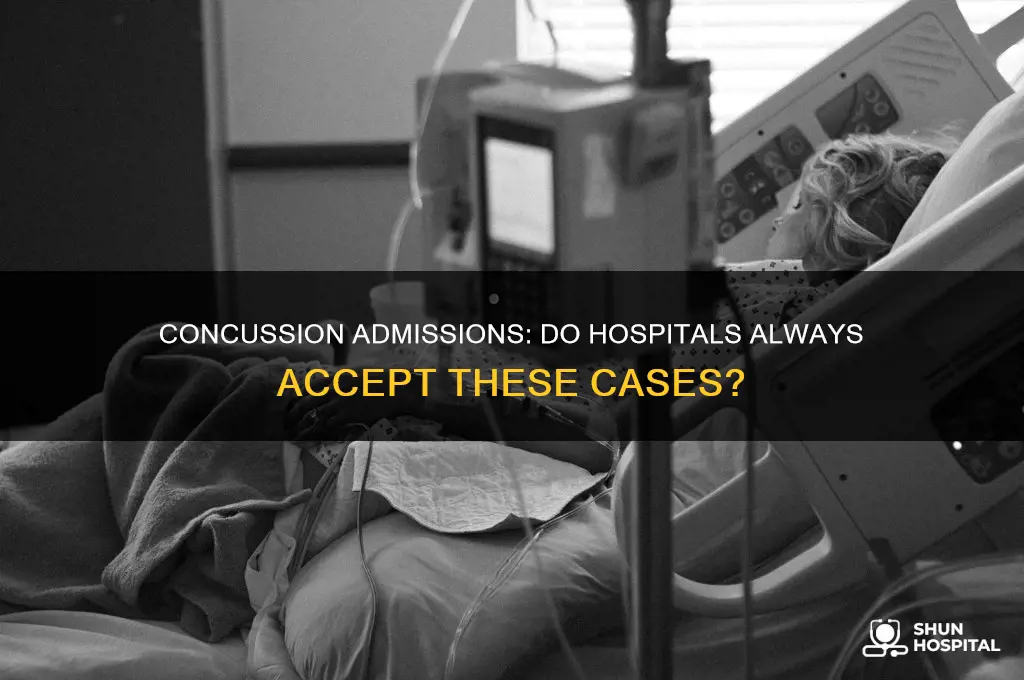 do hospitals always admit concussions