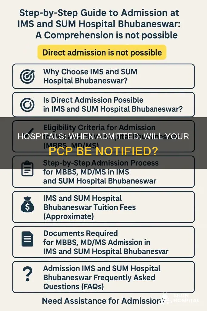 do hospitals call your pcp when admitted