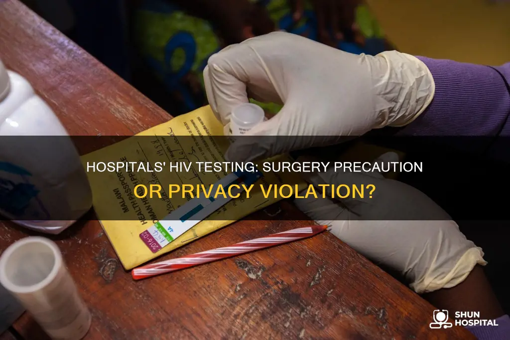 do hospitals check for hiv before surgery