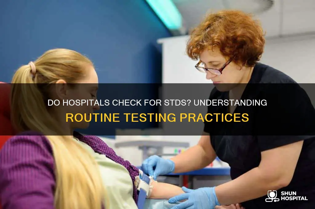 do hospitals check for stds