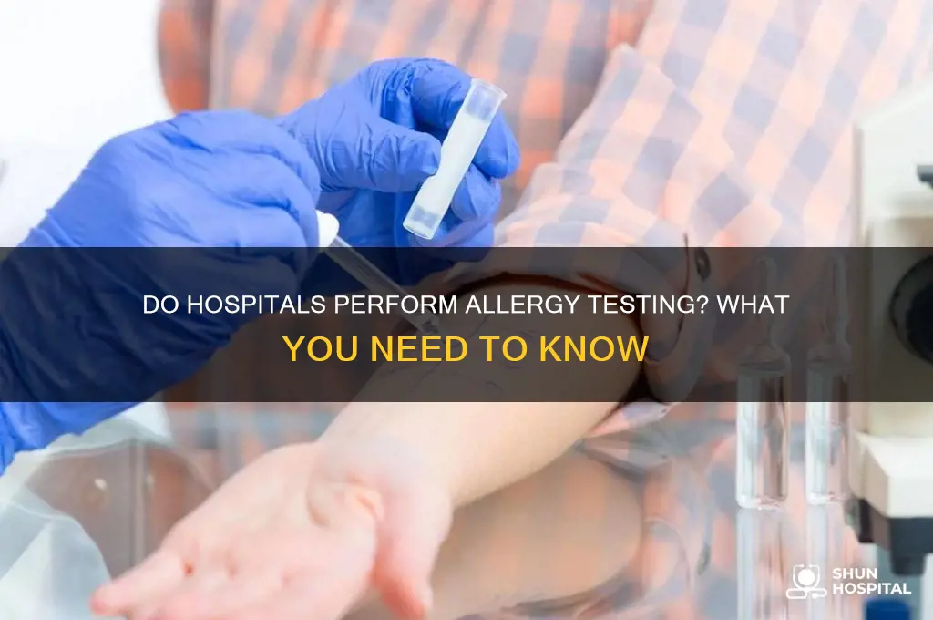 do hospitals do allergy testing
