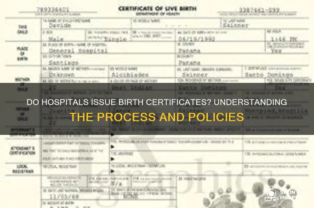 do hospitals give birth certificates