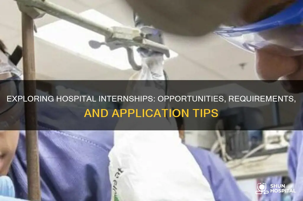do hospitals give internships