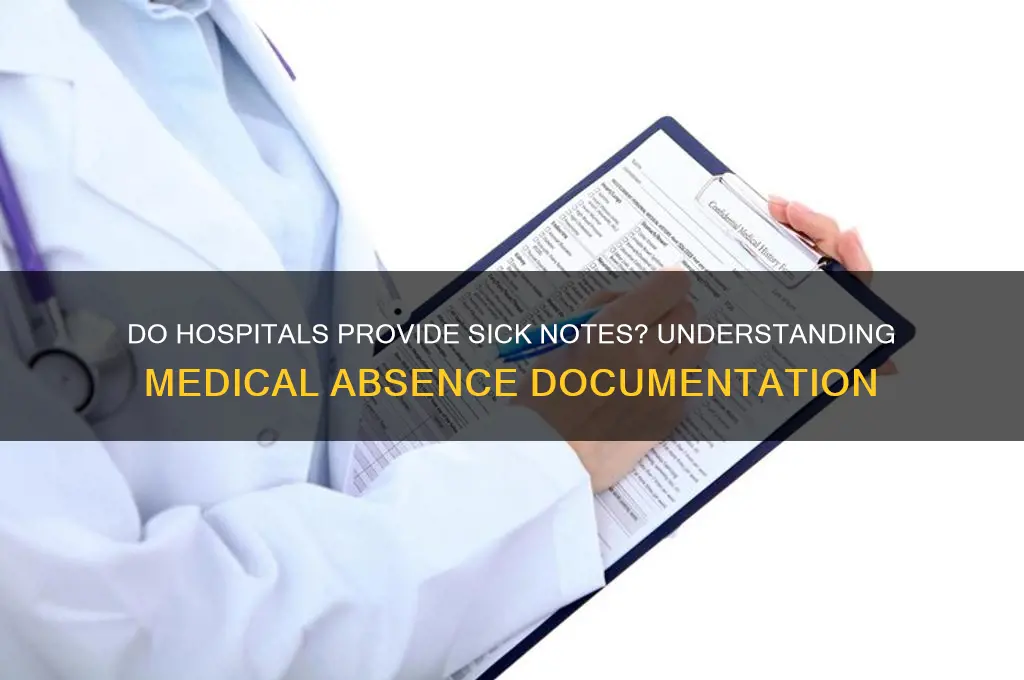 do hospitals give sick notes