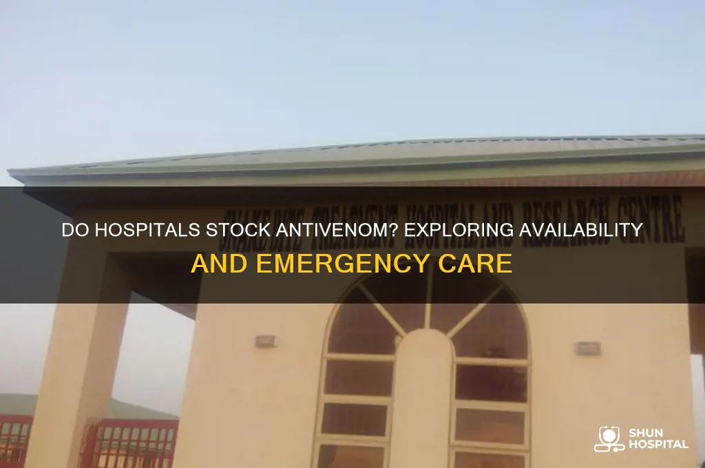 do hospitals have antivenom