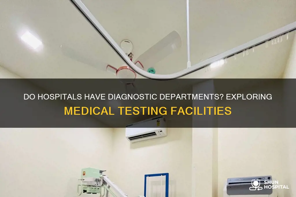 do hospitals have diagnostic departments