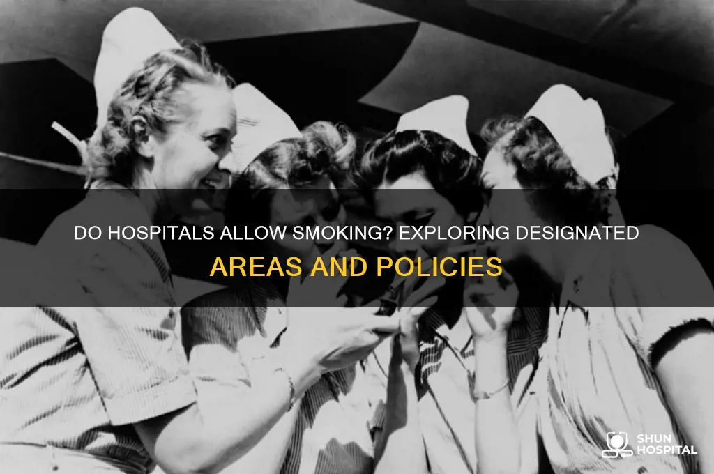 do hospitals have smoking areas