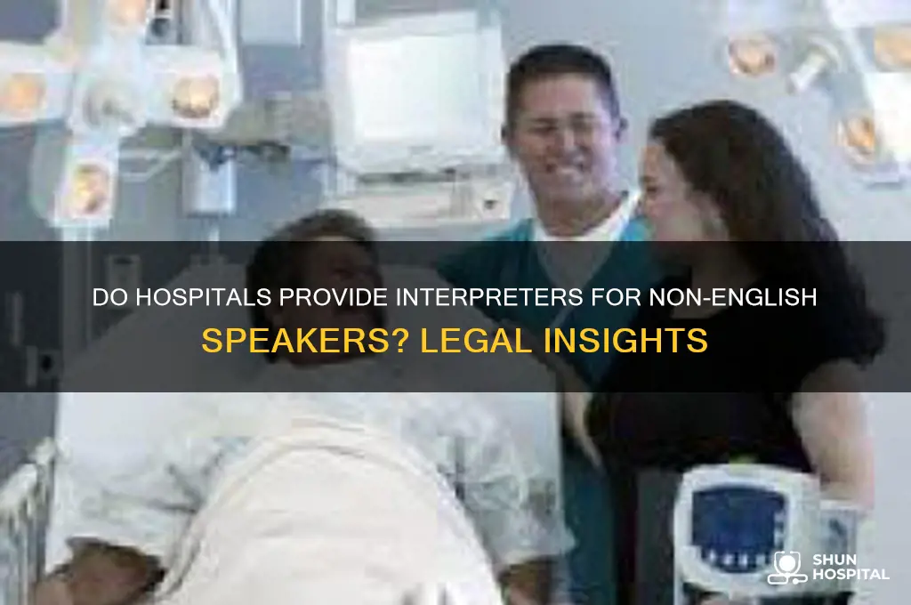 do hospitals have to provide interpreters for non english speakers