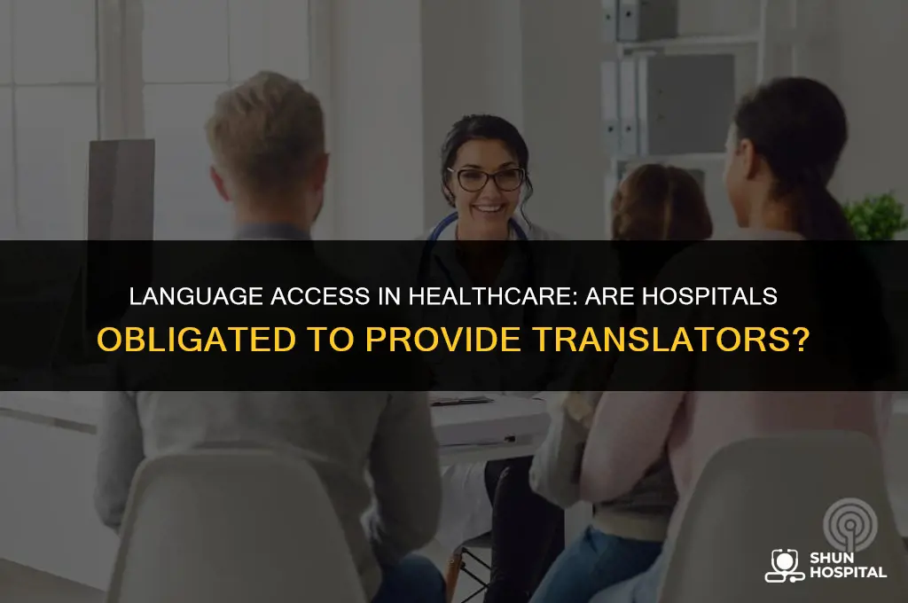do hospitals have to provide translators