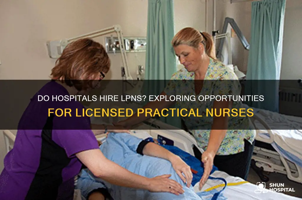 do hospitals hire lpns