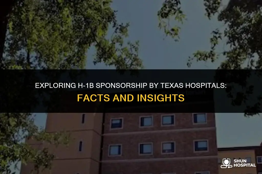 do hospitals in texas sponsor h1b