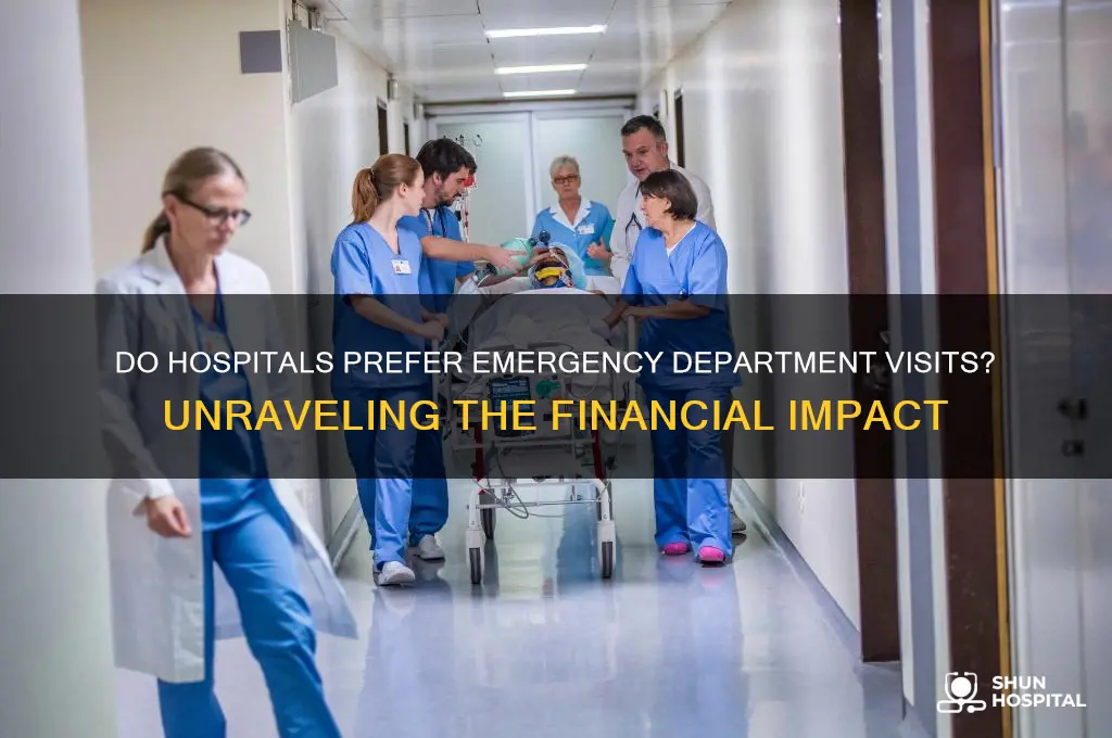 do hospitals like ed visits