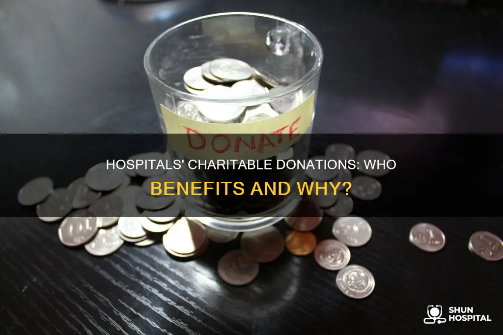 do hospitals make donations to other charities