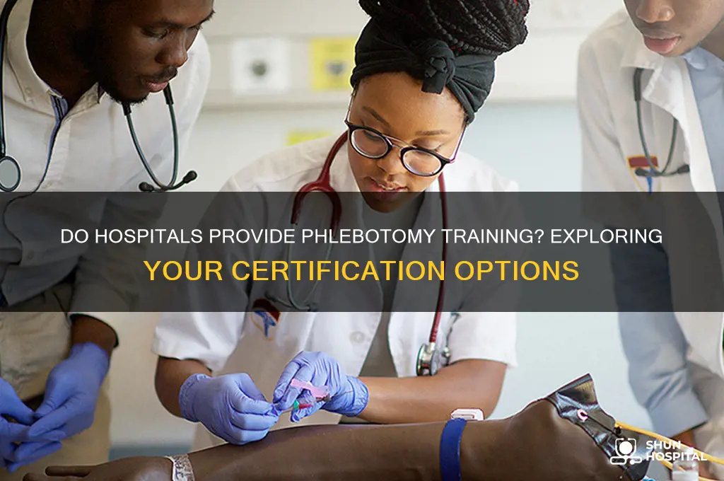 do hospitals offer phlebotomy training
