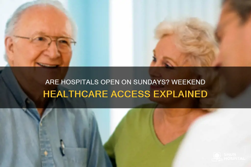 do hospitals open on sunday