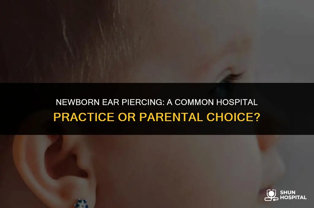 do hospitals pierce newborn
