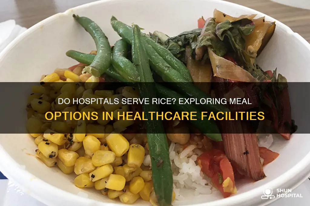 do hospitals provide give rice