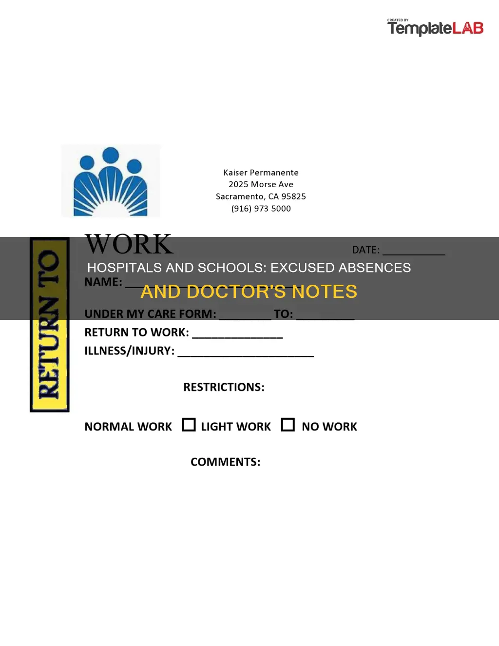 do hospitals provide notes to miss school