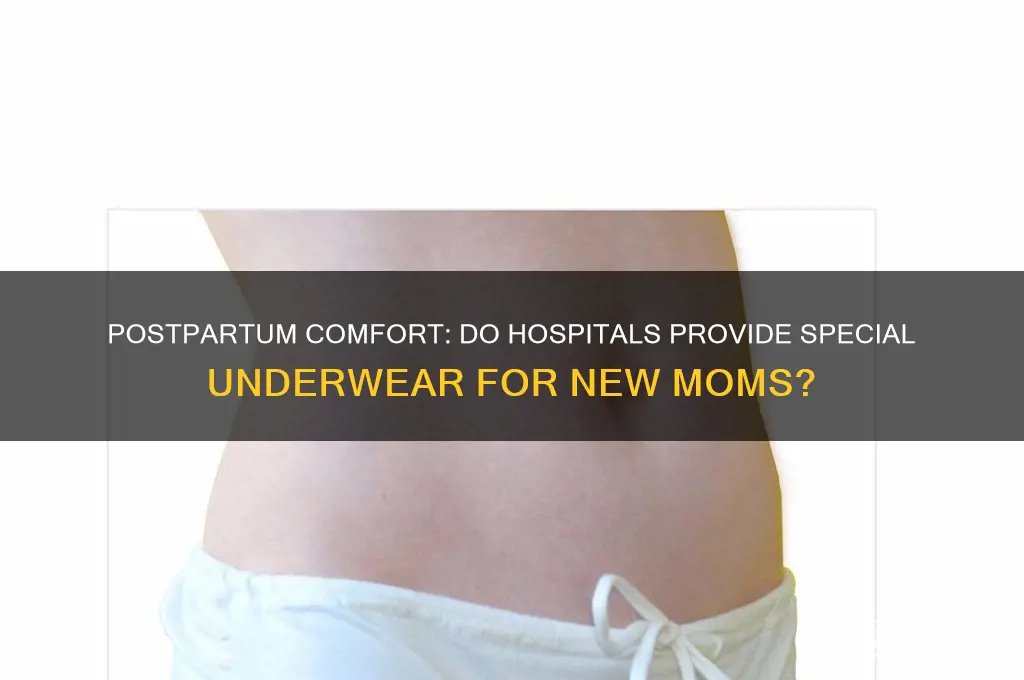 do hospitals provide postpartum underwear