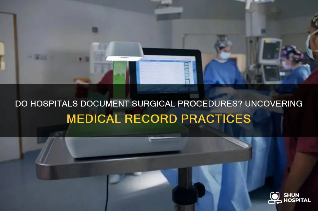do hospitals record surgeries