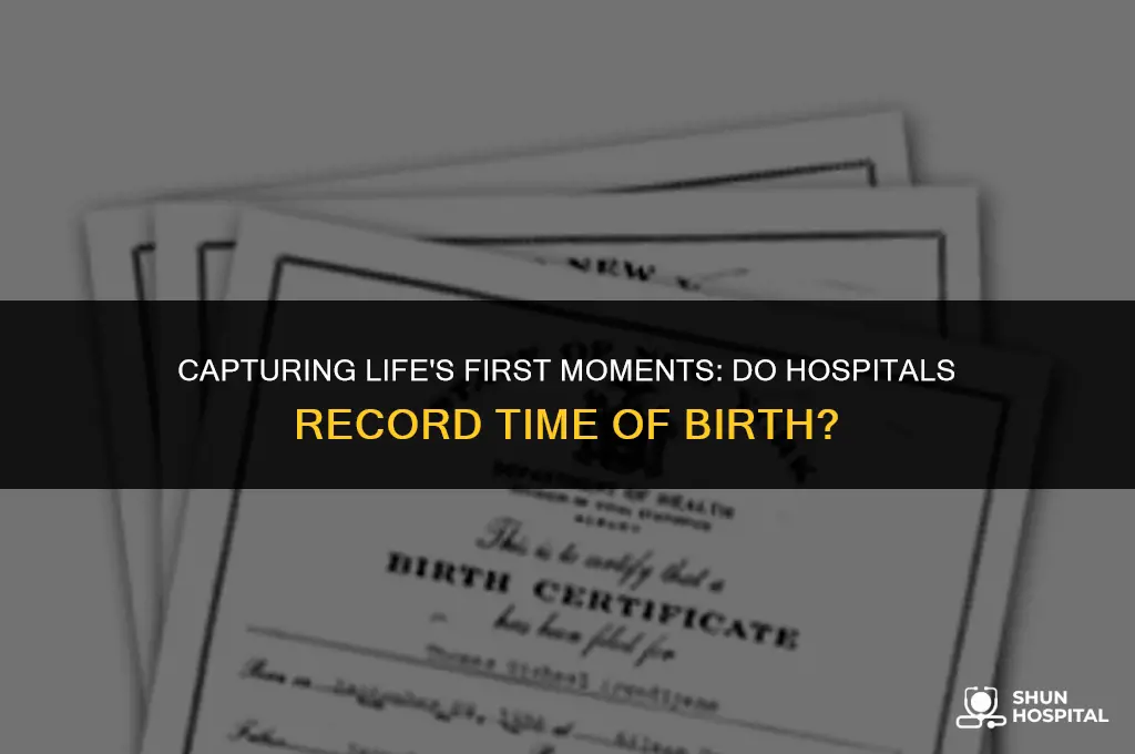 do hospitals record time of birth