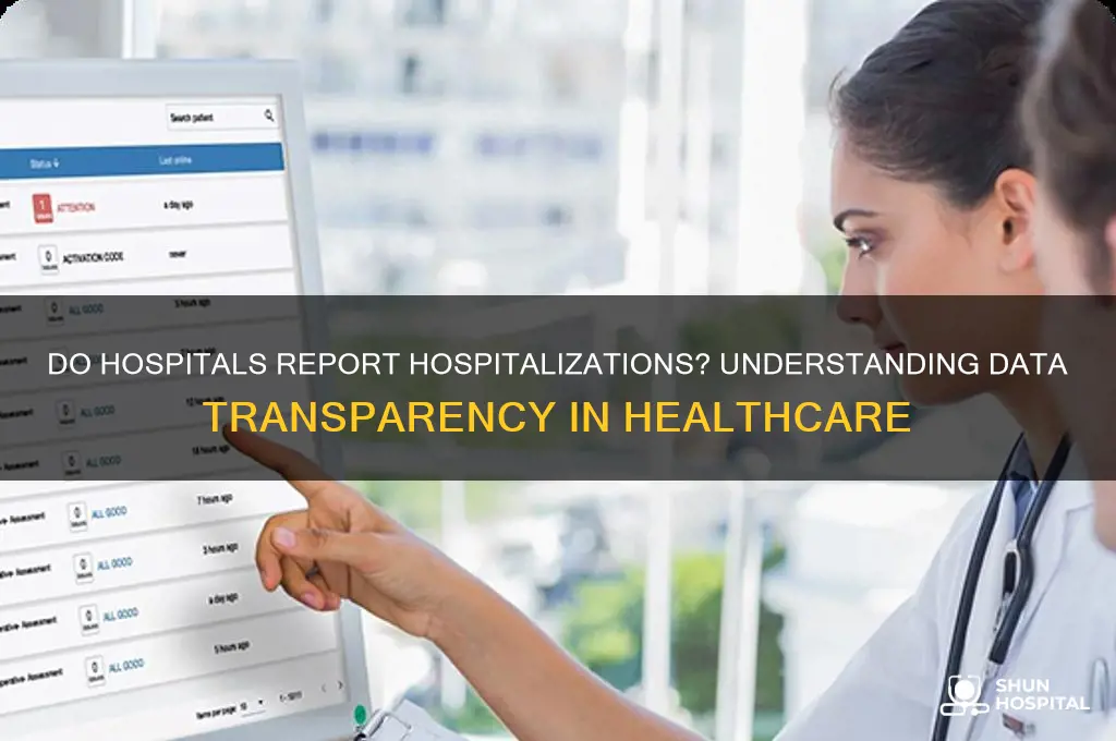 do hospitals report hospitalizations