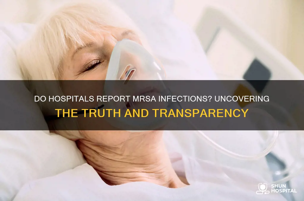 do hospitals report mrsa infections