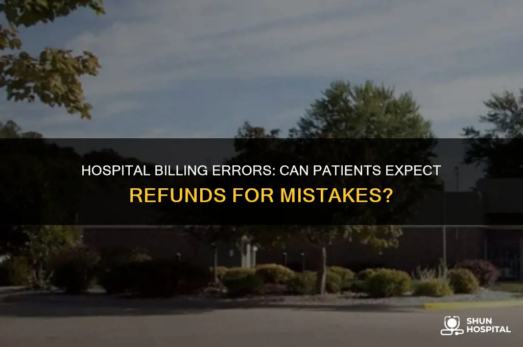 do hospitals send a refund if they make a mistake