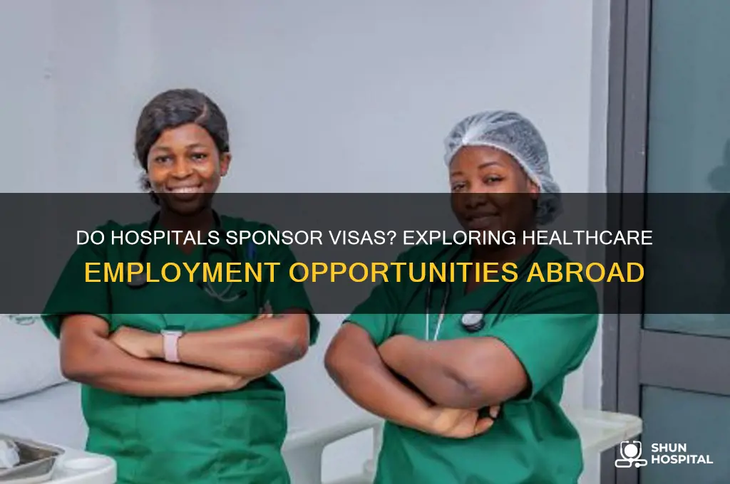 do hospitals sponsor visas