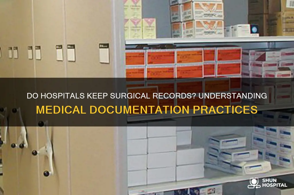 do hospitals store surgical records