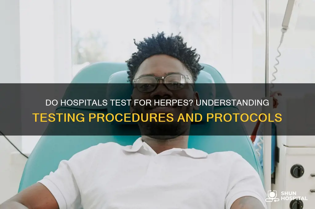 do hospitals test for herpes