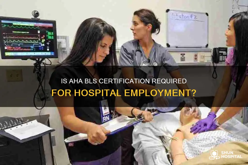 do i need to bls credential through aha for hospital