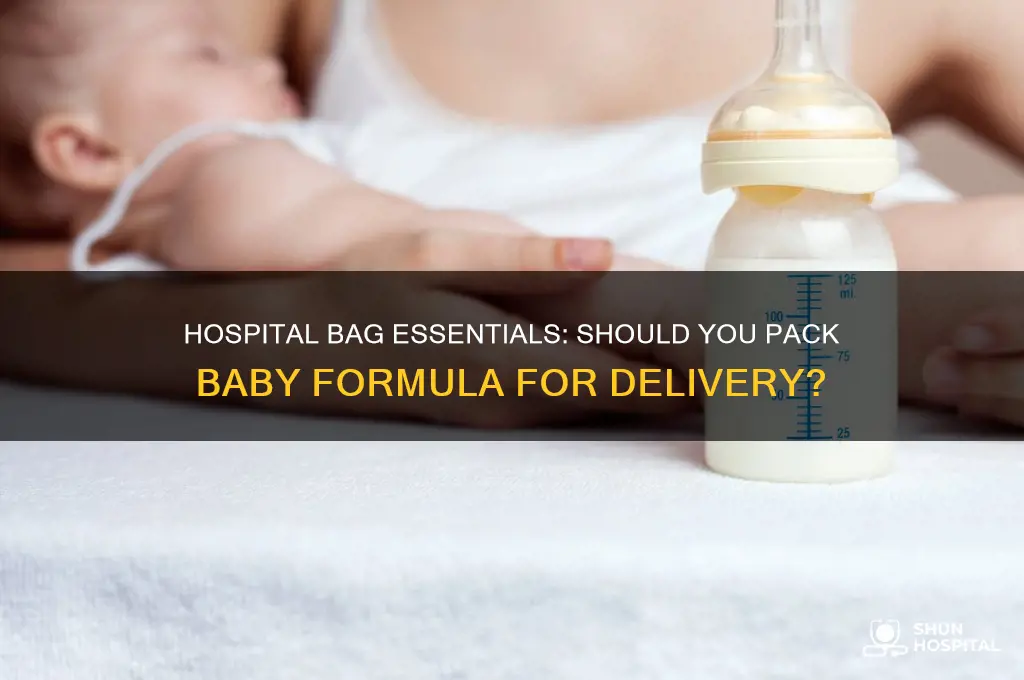 do i need to bring formula to the hospital