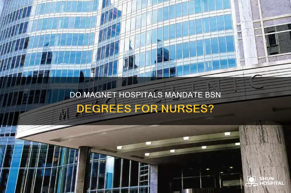 do magnet hospitals require bsn