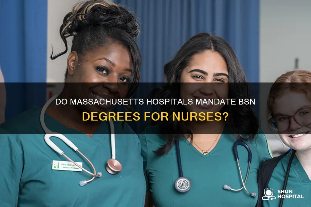 do massachusetts hospitals require bsn