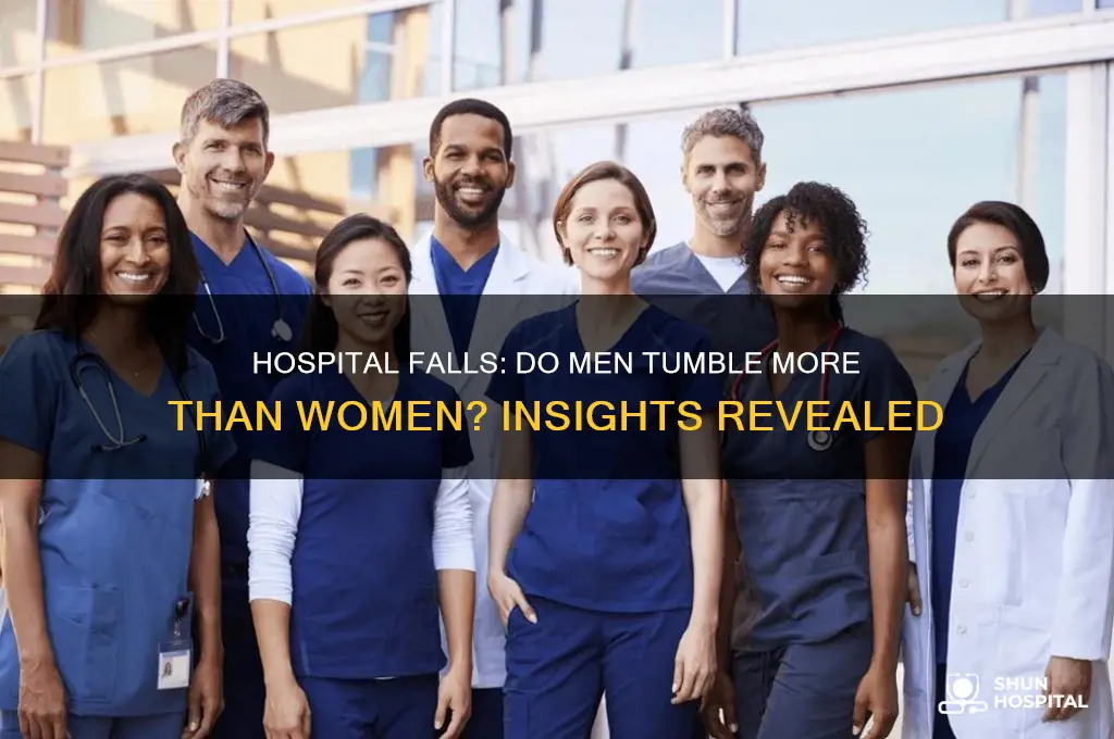 do men fall more than women while in the hospital