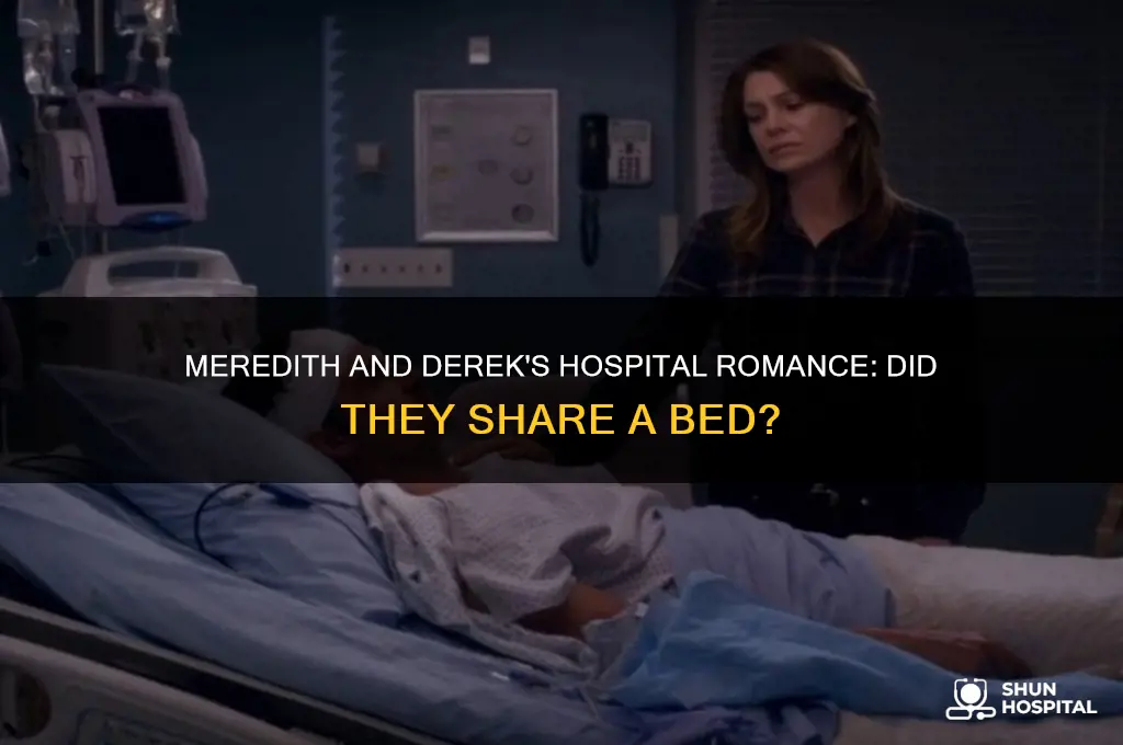 do meredith and derek sleep together at the hospital