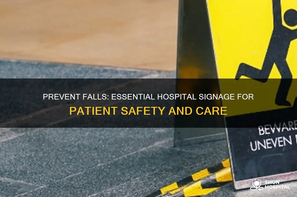 do not fall hospital signs