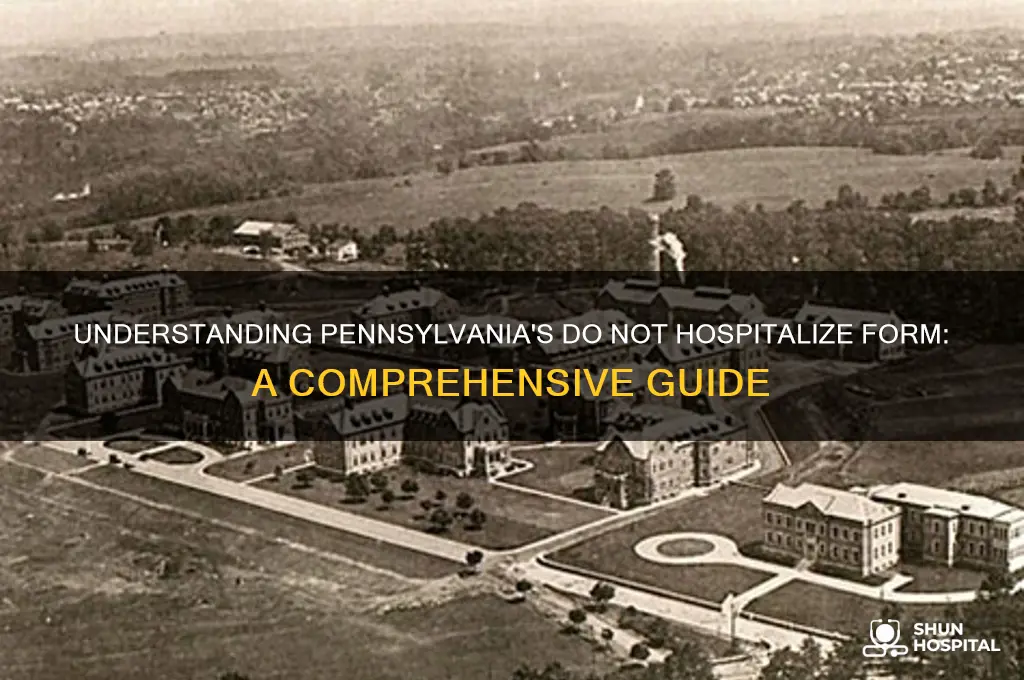 do not hospitalize form pa
