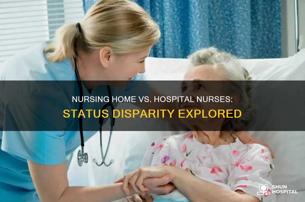 do nursing home nurses have less status than hospital