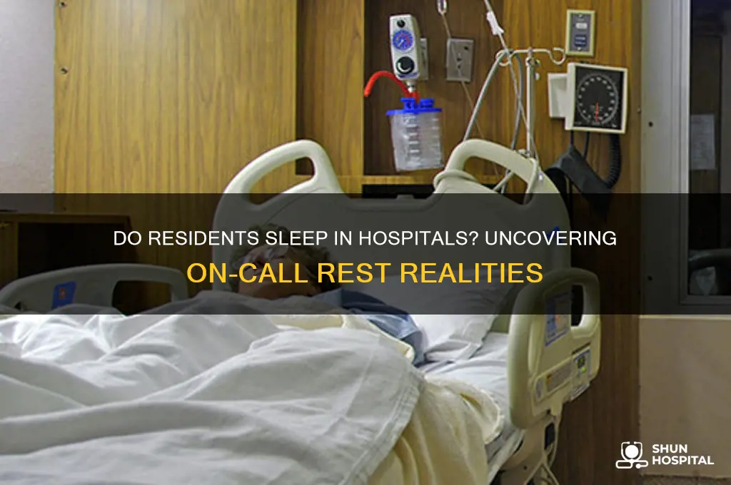 do residents sleep in hospital
