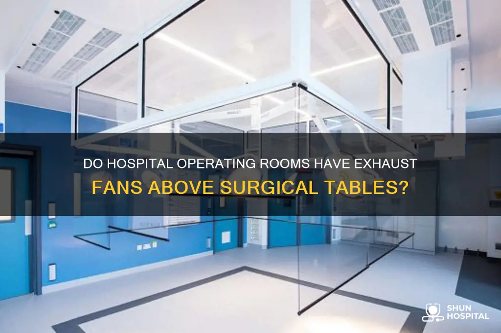 do they have exhast fan above hospital operating tables
