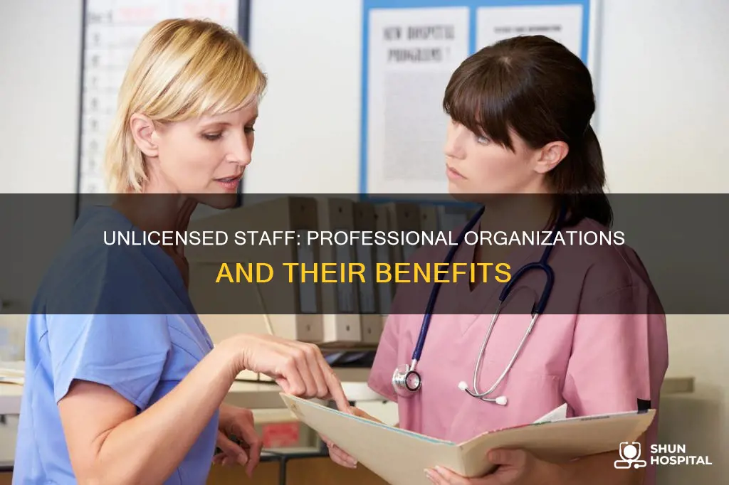 do unlicensed hospital staff have professional organizations