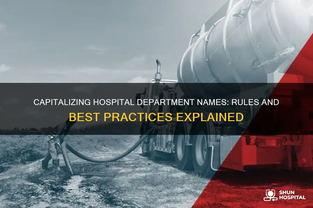 do you capitalize the name of departments of a hospital