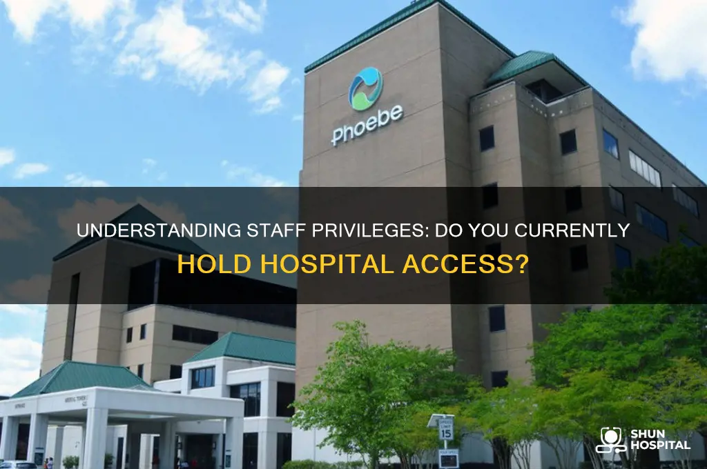 do you currently hold staff privileges at a hospital
