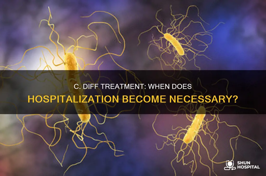 do you have to be hospitalized for c diff